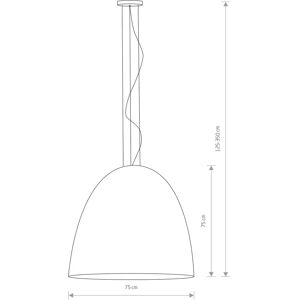 Euluna Egg XL pendellampe i metal, Ø 75 cm, sort