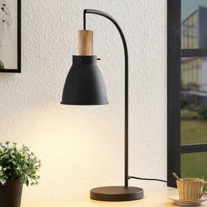 Lindby bordlampe Trebale, E14, jern, træ, sort