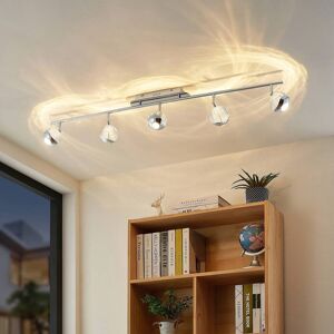 Lucande Kilio LED-loftspot, 5 lyskilder, krom