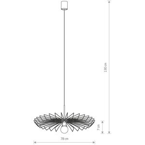 Euluna Umbrella hængelampe i flad form, sort