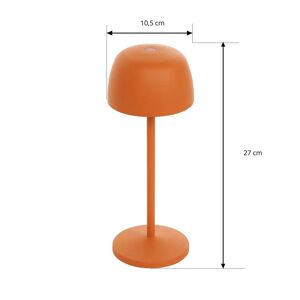 Lindby genopladelig LED-bordlampe Areitty, orange, sæt med 2 stk