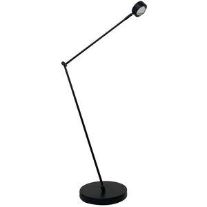 Lindby Jyla gulvlampe, sort, justerbar, linse, 4200K