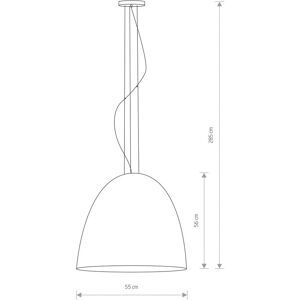 Euluna Egg L hængelampe af metal, Ø 55 cm, hvid