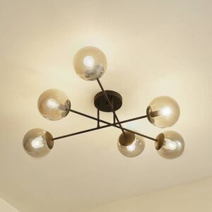 Loftslampe Isamer Lindby, dæmpbar, Sort, Stue/spisestue, Metal, Moderne Loftslampe Isamer Lindby, dæmpbar, Sort, Stue/spisestue, Metal, Moderne