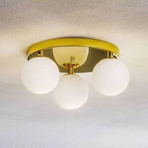 Euluna Messing Loftlampe - Opalglas 3 Pærer - Rund - Loftlampe Euluna Messing Loftlampe - Opalglas 3 Pærer - Rund - Loftlampe