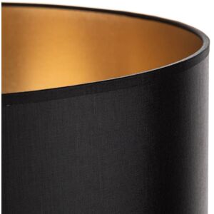 Lampeskærm Alba, Ø 40 cm, E27, sort/guld Alba HELAM, Sort, Stue/spisestue, Tekstil/stof/silke Lampeskærm Alba, Ø 40 cm, E27, sort/guld Alba HELAM, Sort, Stue/spisestue, Tekstil/stof/silke