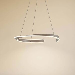 Hængelampe Eloura Lucande, Aluminium/grå/zink, Stue/spisestue, Metal, Moderne Hængelampe Eloura Lucande, Aluminium/grå/zink, Stue/spisestue, Metal, Moderne