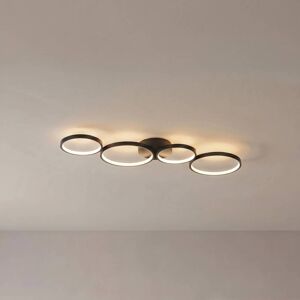 LED loftslampe Evengeline Lindby, Sort, Stue/spisestue, Aluminium, Moderne LED loftslampe Evengeline Lindby, Sort, Stue/spisestue, Aluminium, Moderne