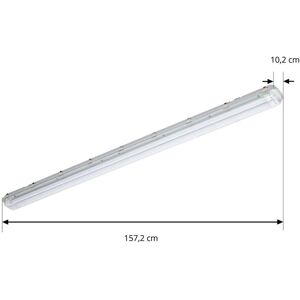 PRIOS vådrumsarmatur Lior, 157 cm, 2 x T8, G13, IP65, 18W Lior, Aluminium/grå/zink, Plast PRIOS vådrumsarmatur Lior, 157 cm, 2 x T8, G13, IP65, 18W Lior, Aluminium/grå/zink, Plast