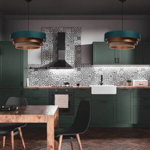 Hængelampe Triniti Maco Design, dæmpbar, Grøn, Stue/spisestue, Tekstil/stof/silke Hængelampe Triniti Maco Design, dæmpbar, Grøn, Stue/spisestue, Tekstil/stof/silke