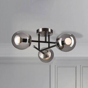 Loftslampe Malena Lamkur, dæmpbar, Aluminium/grå/zink, Stue/spisestue, Glas Loftslampe Malena Lamkur, dæmpbar, Aluminium/grå/zink, Stue/spisestue, Glas