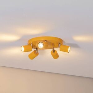 Fun loftspot, gul, Ø 30 cm, justerbar, GU10 Luminex, dæmpbar, Gul/orange, Stue/spisestue, Metal, Moderne Fun loftspot, gul, Ø 30 cm, justerbar, GU10 Luminex, dæmpbar, Gul/orange, Stue/spisestue, Metal, Moderne