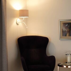 Væglampe Boucle Duolla, Creme/amber, Soveværelse, Tekstil/stof/silke, Læselampe Væglampe Boucle Duolla, Creme/amber, Soveværelse, Tekstil/stof/silke, Læselampe