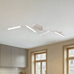 Lindby LED-spotlight Eldrin, hvid, 4 lyskilder, lysliste Eldrin Lindby, dæmpbar, Hvid/opal, Stue/spisestue, Metal, Moderne Lindby LED-spotlight Eldrin, hvid, 4 lyskilder, lysliste Eldrin Lindby, dæmpbar, Hvid/opal, Stue/spisestue, Metal, Moderne