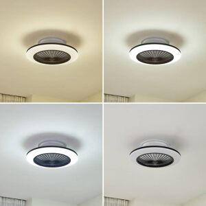 Lindby LED-loftventilator Mamuti, sort, støjsvag, Ø 55 cm Mamuti Lindby, dæmpbar, Sort, Stue/spisestue, Aluminium, Moderne Lindby LED-loftventilator Mamuti, sort, støjsvag, Ø 55 cm Mamuti Lindby, dæmpbar, Sort, Stue/spisestue, Aluminium, Moderne
