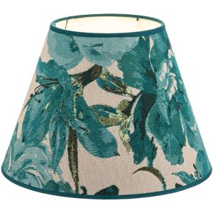 Lampeskærm Sofia Højde 21 cm, blomstermønster turkis Duolla, Blå, Tekstil/stof/silke Lampeskærm Sofia Højde 21 cm, blomstermønster turkis Duolla, Blå, Tekstil/stof/silke