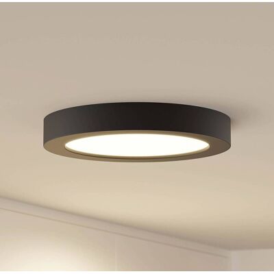 LED loftslampe Edwina PRIOS, dæmpbar, Sort, Badeværelse, Aluminium, Moderne LED loftslampe Edwina PRIOS, dæmpbar, Sort, Badeværelse, Aluminium, Moderne