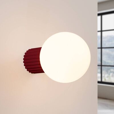 Væglampe ORBI SOLLUX LIGHTING, dæmpbar, Rød, Badeværelse, Aluminium, kuglelampe Væglampe ORBI SOLLUX LIGHTING, dæmpbar, Rød, Badeværelse, Aluminium, kuglelampe