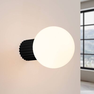 Væglampe ORBI SOLLUX LIGHTING, dæmpbar, Sort, Badeværelse, Aluminium, kuglelampe Væglampe ORBI SOLLUX LIGHTING, dæmpbar, Sort, Badeværelse, Aluminium, kuglelampe