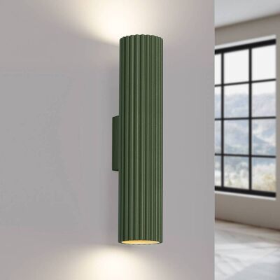 Væglampe ALORA SOLLUX LIGHTING, dæmpbar, Grøn, Stue/spisestue, Aluminium, Væglampe ALORA SOLLUX LIGHTING, dæmpbar, Grøn, Stue/spisestue, Aluminium,