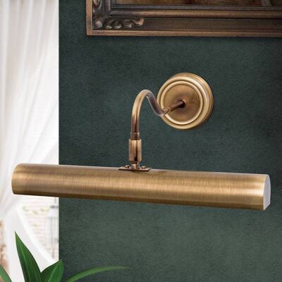 Orion Gallerilampe Lariga, antik messing, 35 cm dæmpbar, Bronze/messing, Stue/spisestue, Metal Orion Gallerilampe Lariga, antik messing, 35 cm dæmpbar, Bronze/messing, Stue/spisestue, Metal