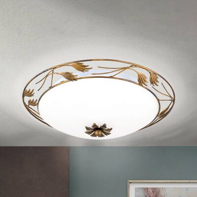 Orion Loftslampe Fleur, dæmpbar, Bronze/messing, Stue/spisestue, Metal, Herregårds/rustik Orion Loftslampe Fleur, dæmpbar, Bronze/messing, Stue/spisestue, Metal, Herregårds/rustik