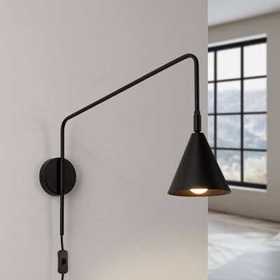 Væglampe LYS SOLLUX LIGHTING, Sort, Stue/spisestue, Metal, Skandinavisk, Væglampe LYS SOLLUX LIGHTING, Sort, Stue/spisestue, Metal, Skandinavisk,