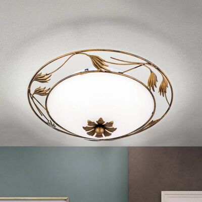 Orion Loftslampe Fleur, dæmpbar, Bronze/messing, Stue/spisestue, Metal, Herregårds/rustik Orion Loftslampe Fleur, dæmpbar, Bronze/messing, Stue/spisestue, Metal, Herregårds/rustik