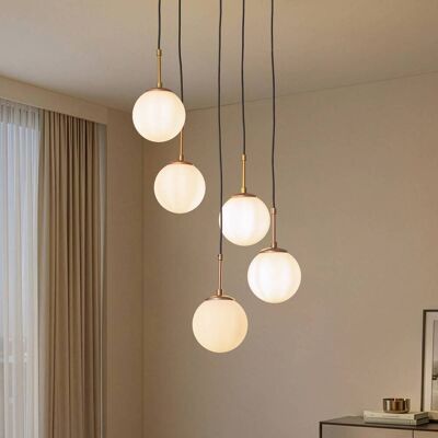 Glas hængelampe Opviq, dæmpbar, Hvid/opal, Stue/spisestue, Glas Glas hængelampe Opviq, dæmpbar, Hvid/opal, Stue/spisestue, Glas