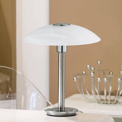 Paul Neuhaus Enova LED Bordlampe - Stål & Opalglas Paul Neuhaus Enova LED Bordlampe - Stål & Opalglas