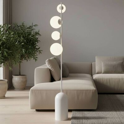 Gulvlampe Etno LP4 EMIBIG LIGHTING, Hvid/opal, Stue/spisestue, Glas, Moderne Gulvlampe Etno LP4 EMIBIG LIGHTING, Hvid/opal, Stue/spisestue, Glas, Moderne