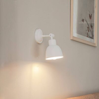 Væglampe Emoti Argon, dæmpbar, Hvid/opal, Stue/spisestue, Metal, Industrielt design Væglampe Emoti Argon, dæmpbar, Hvid/opal, Stue/spisestue, Metal, Industrielt design