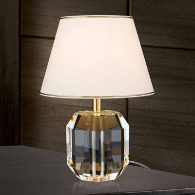 Orion Bordlampe Alexis, Creme/amber, Stue/spisestue, Krystal Orion Bordlampe Alexis, Creme/amber, Stue/spisestue, Krystal