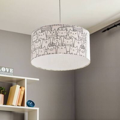 Børne hængelampe Cats Maco Design, dæmpbar, Hvid/opal, Børneværelse, Plast Børne hængelampe Cats Maco Design, dæmpbar, Hvid/opal, Børneværelse, Plast