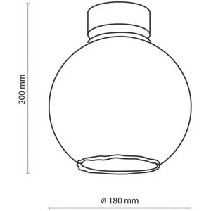 Euluna Devi loftlampe af glas, transparent