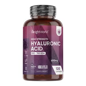 Hyaluronsyre 600mg, 120 kapsler - Anti-aging kosttilskud til knogler, hud og led