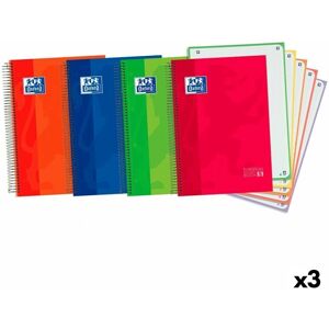 Set of exercise books Oxford Multicolour A4+ 120 Sheets (3 Units)