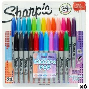 Set of Felt Tip Pens Sharpie Electro Pop Multicolour 24 Pieces 1 mm (6 Units)