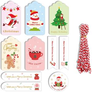 Shoppo Marte 2 Packs 50pcs/set  Christmas Kraft Paper Tags Gift Wrapping Paper Labels(Series 2)