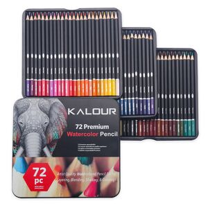 WOODUSHU Farvede blyanter i metalkasse: 72 unikke farver til kunstnerisk mangfoldighed og kreativitet