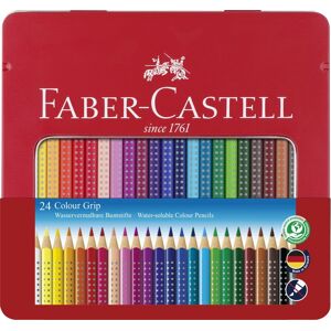 Akvarellpennor Grip 24 färger i metalletui Faber-Castell