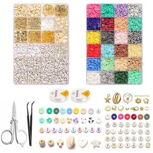 Fashiongirl Clay Beads / Heishi Beads Bohemian Kit - KREA DIY Smykkesæt med forsk. perler - 6000 stk