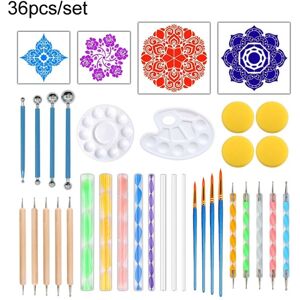 Shoppo Marte 36pcs/set Dot Painting Mandala Pottery Decoration DIY Spiral Wand Tool Set