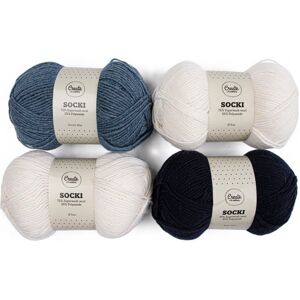 4-pack Socki Garn 100 g Blue & White Adlibris