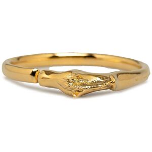 Pre-owned Hermes Tete de Cheval Horse Bangle Gold