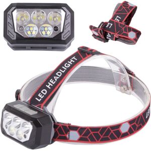 Mobil o Teknik Genopladelig Hovedlampe med 3x XHP30 og 6x SMD LED'er