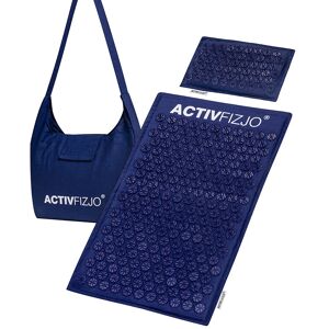 ACTIVESHOP ActivFizjo premium naturlig akupressurmåtte, marineblå, med pude