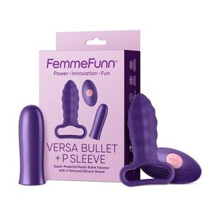 FemmeFunn Versa Bullet With P Sleeve vibrator med et mørklilla cover