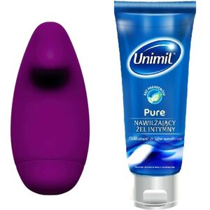 UNIMIL Diskret Clitoral Massager diskret vibrator til klitoris stimulering + Ren fugtgivende intim gel 80ml