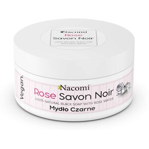 NACOMI Rose Savon Noir rosa sort sæbe med rosenvand 125g